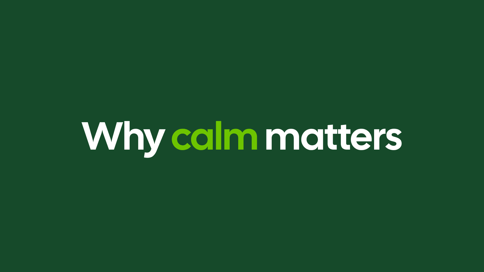 Blog post thumbnail for why calm matters in a space