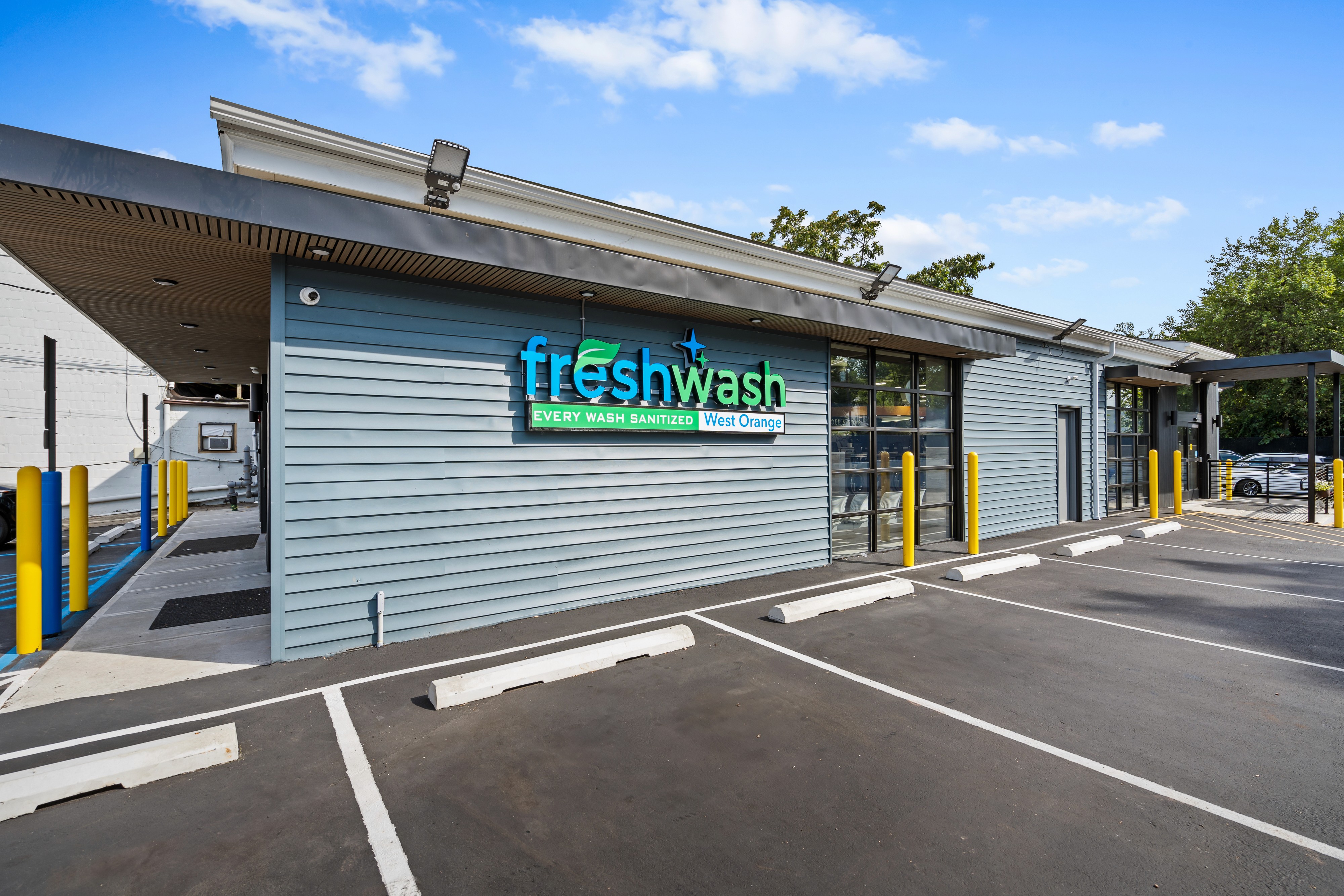 Fresh Wash storefront and private parking lot at 44 Washington St., West Orange, NJ